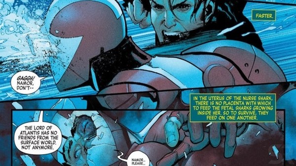 Namor beating up Stingray. 